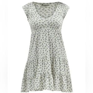 White Floral Mini Dress